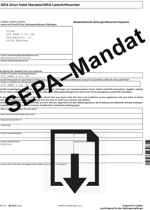 Sepa Mandat Download
